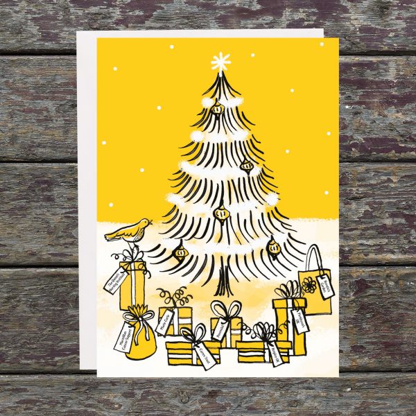 Christmas card: tree illustration