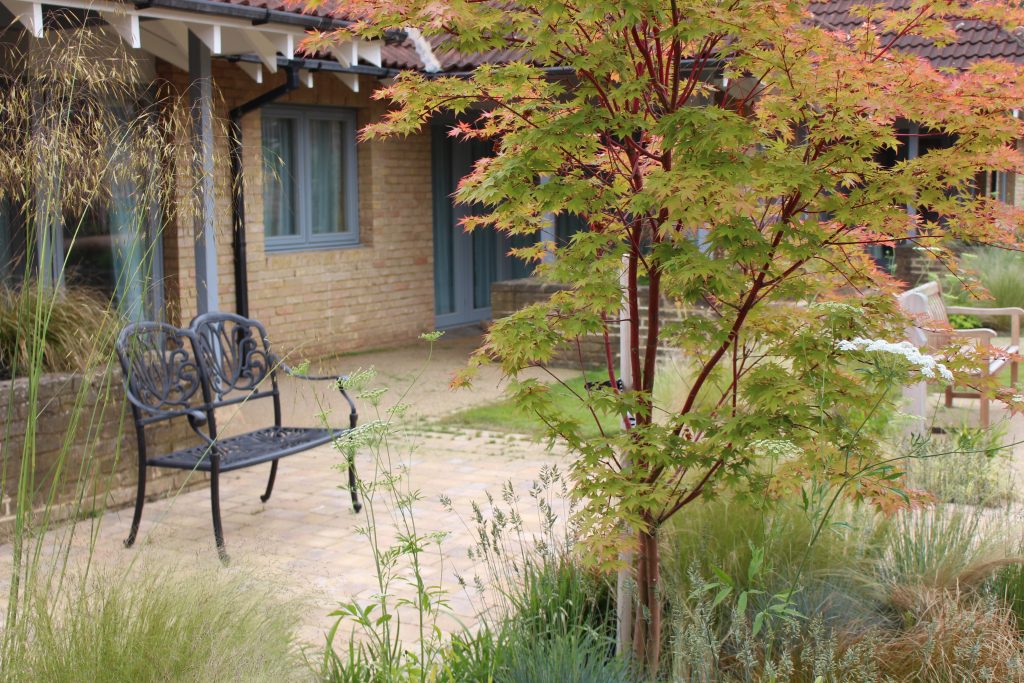 The garden at St Oswald's Hospice
