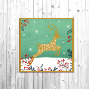 Jumping Reindeer Christmas cards